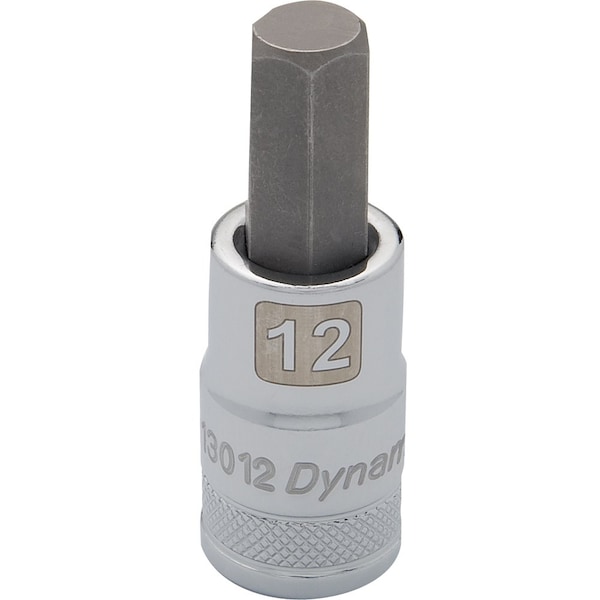 Tools 1/2" Drive Metric Hex Head, 6mm Bit Std Length, Chrome Socket